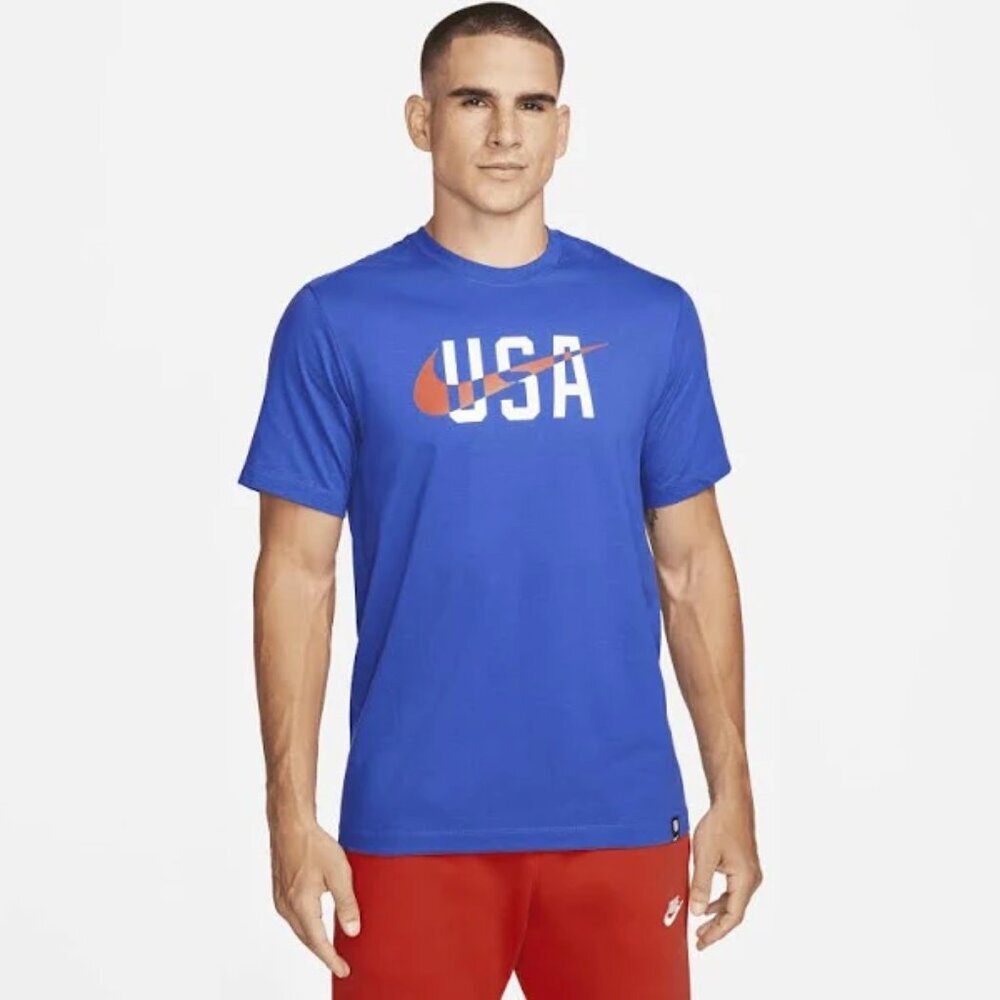 Nike Team USA Swoosh Training Soccer T-shirt Blue XL NWT